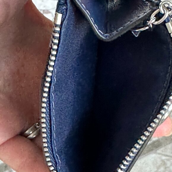 COACH MINI SKINNY ID CASE IN SIGNATURE DENIM:NWT DEEP BLUE CAN65 - Picture 10 of 13